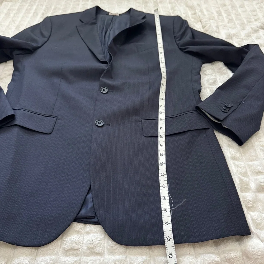 Banana Republic 44 Long Classic Fit 100% Wool Navy Blue Two Button Blazer